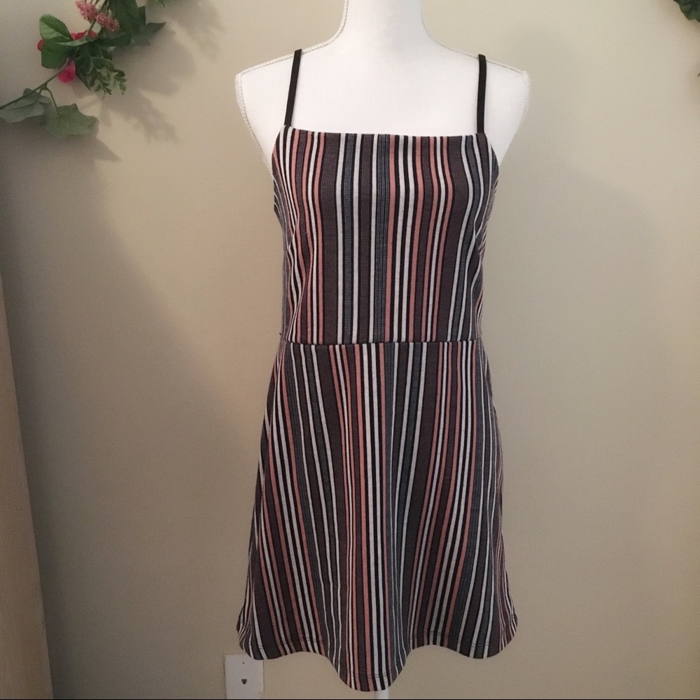 Urban Outfitters Stripe Strappy Dress Size Large L